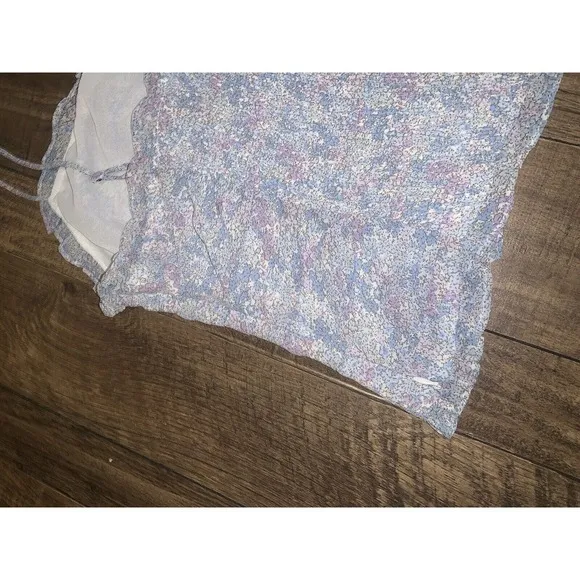 Astr The Label Blue Multi Ditzy Daisy Ruched Cami XL spring floral revolve boho