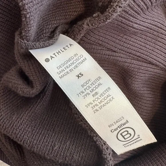 Athleta | Size XS Potrero Sweatshirt Relaxed Fit Crewneck Ribbed