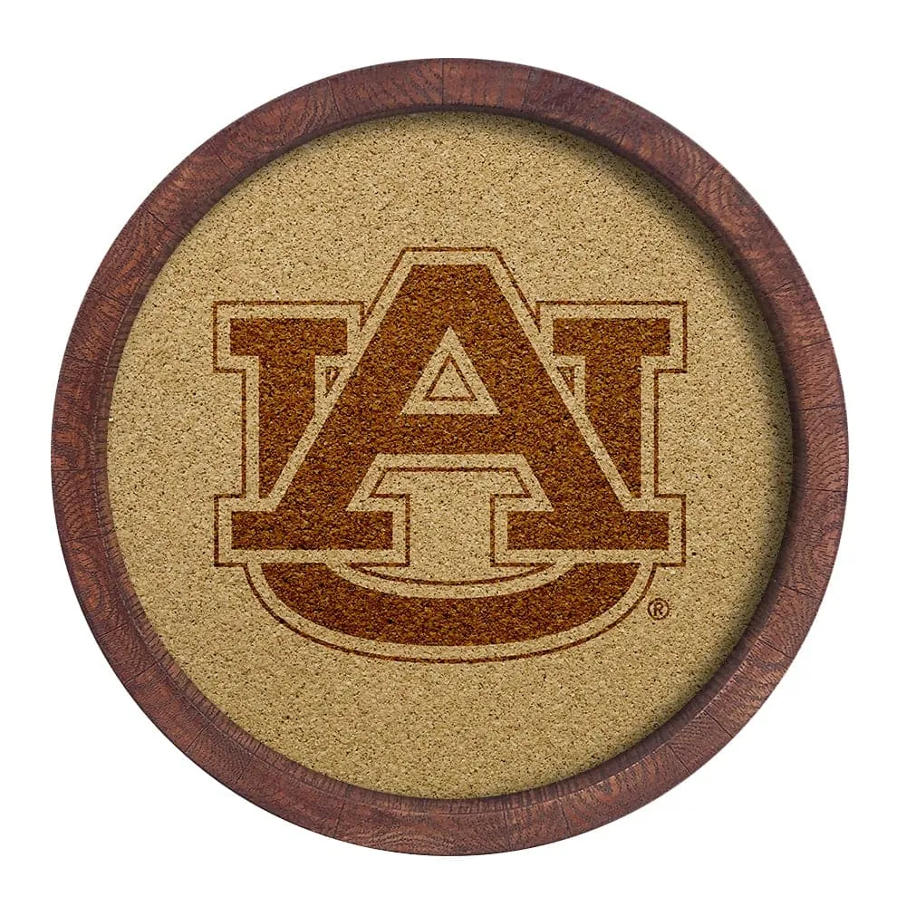 Auburn Tigers: "Faux" Barrel Framed Cork Board