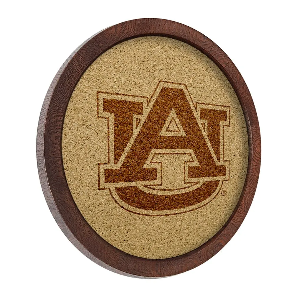 Auburn Tigers: "Faux" Barrel Framed Cork Board