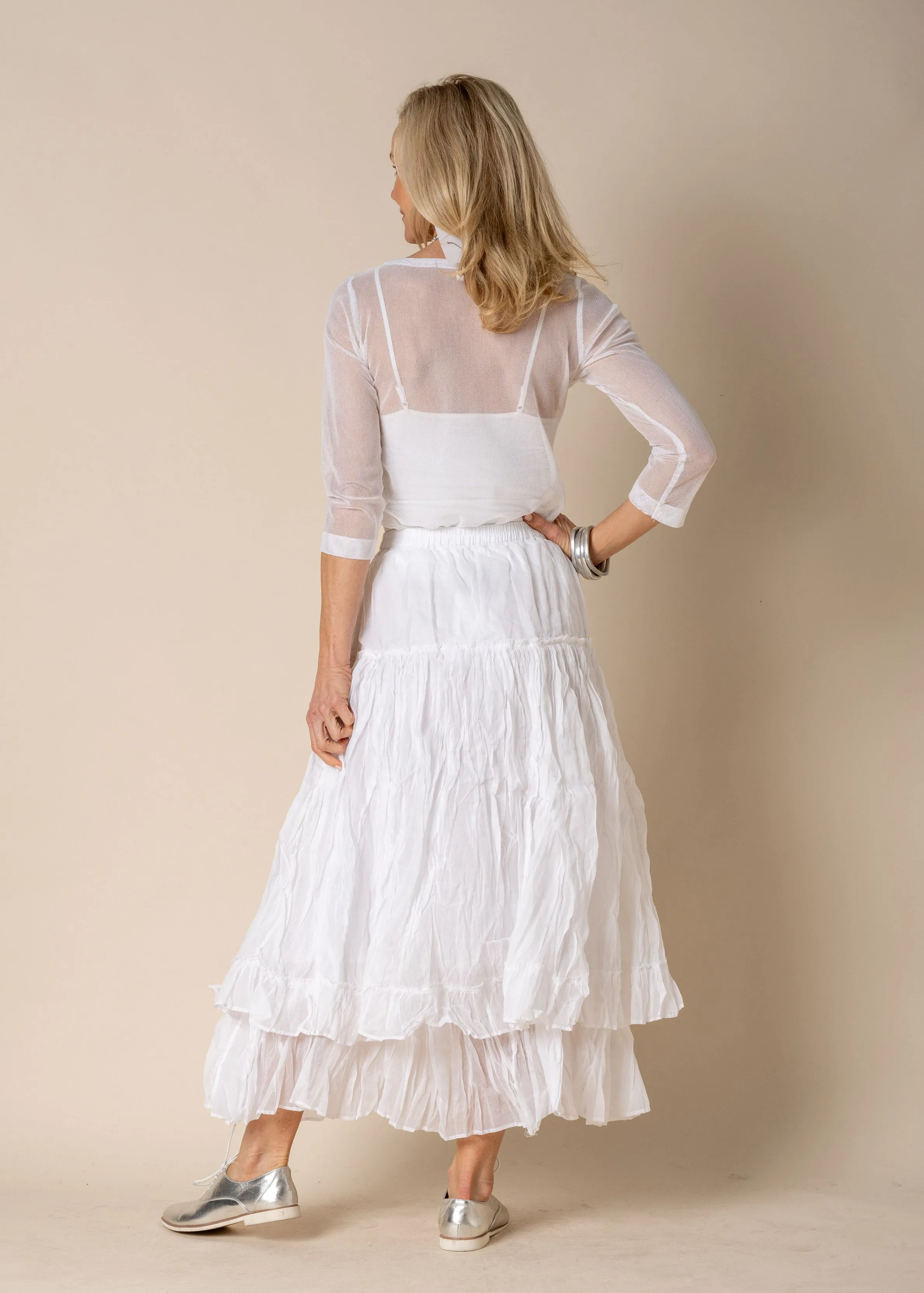 Aurelia Organza Skirt in White