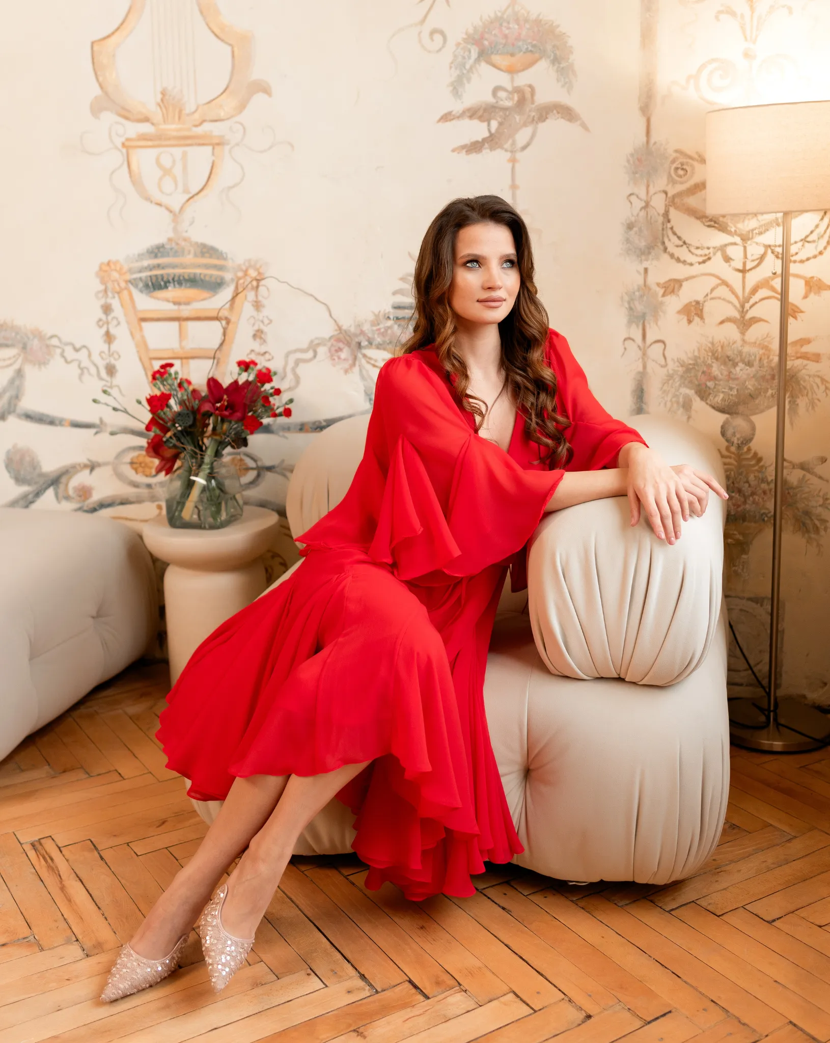 Aurora Short Sleeve Midi Dress