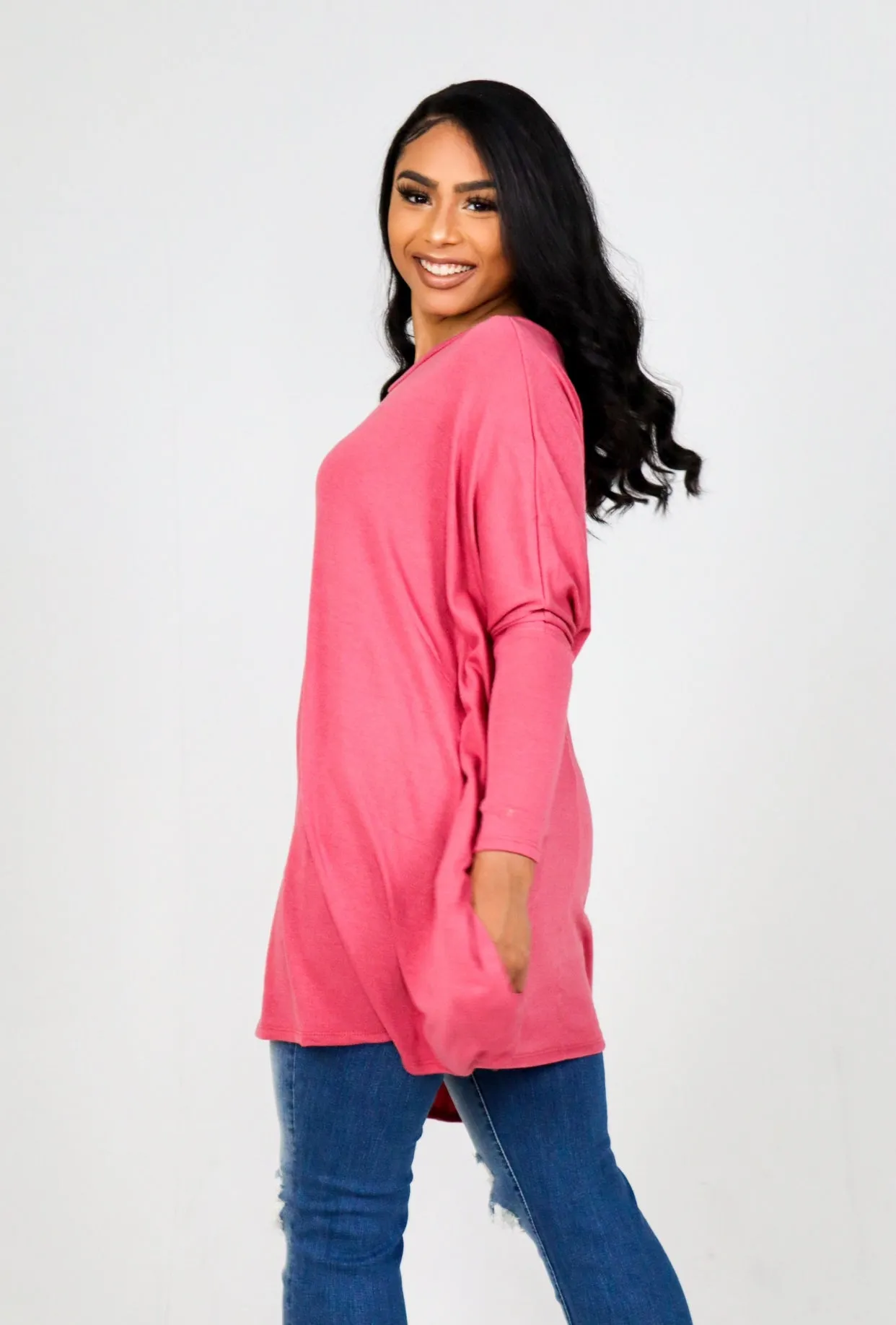 Austin Dolman Knit Top (Rose)