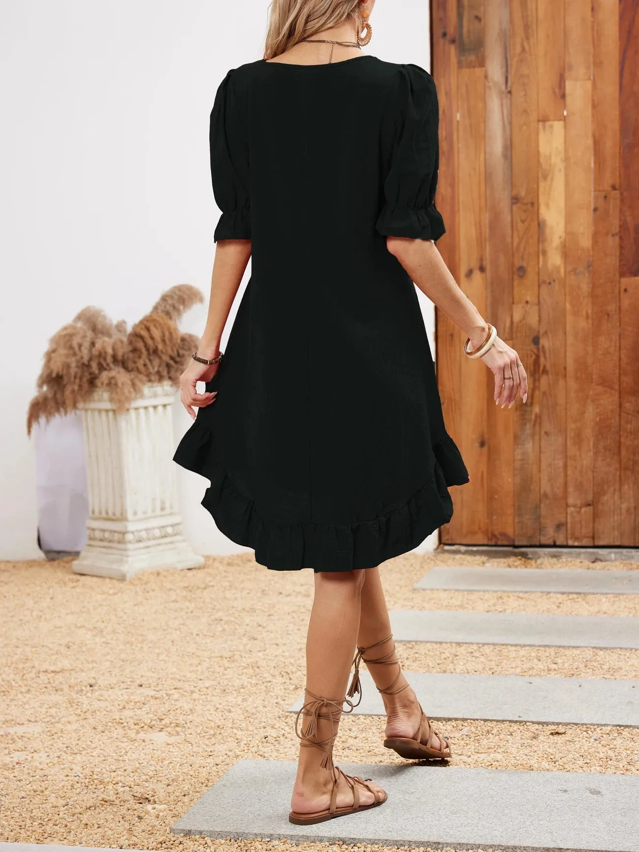 Ava - Half-Sleeve Casual Dress