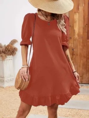 Ava - Half-Sleeve Casual Dress
