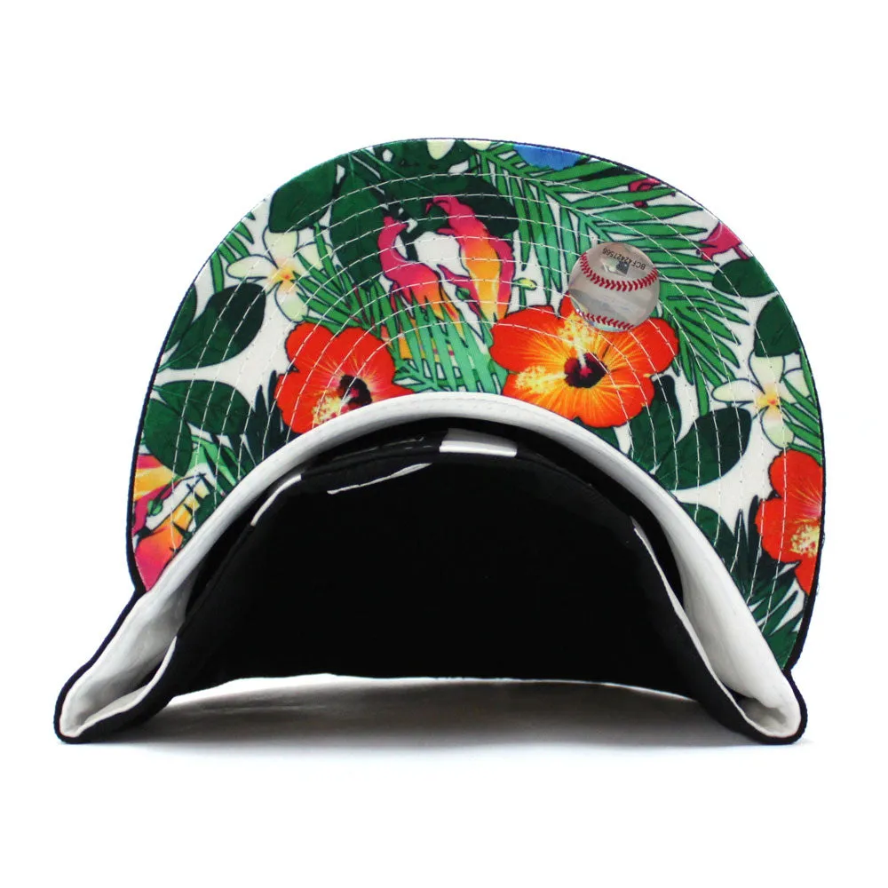 BATTLE OF THE BAY San Francisco Giants 1989 World Series Patch New Era 59Fifty Fitted Hats (Glow in the Dark Patch BLACK Floral UNDER BRIM)