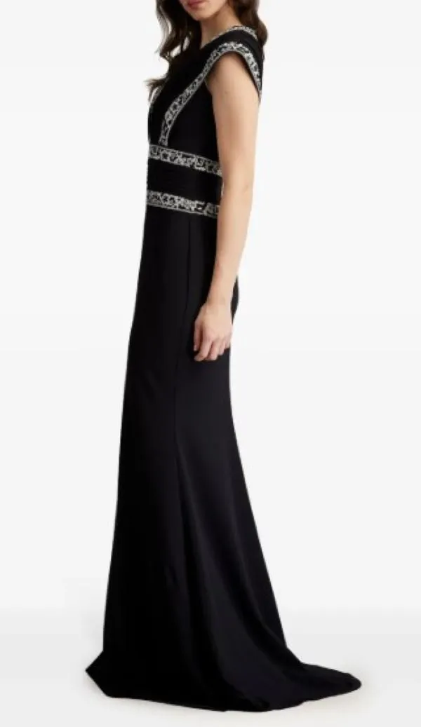 Bedi Embroidered Trim Gown