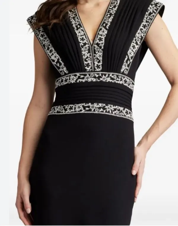 Bedi Embroidered Trim Gown