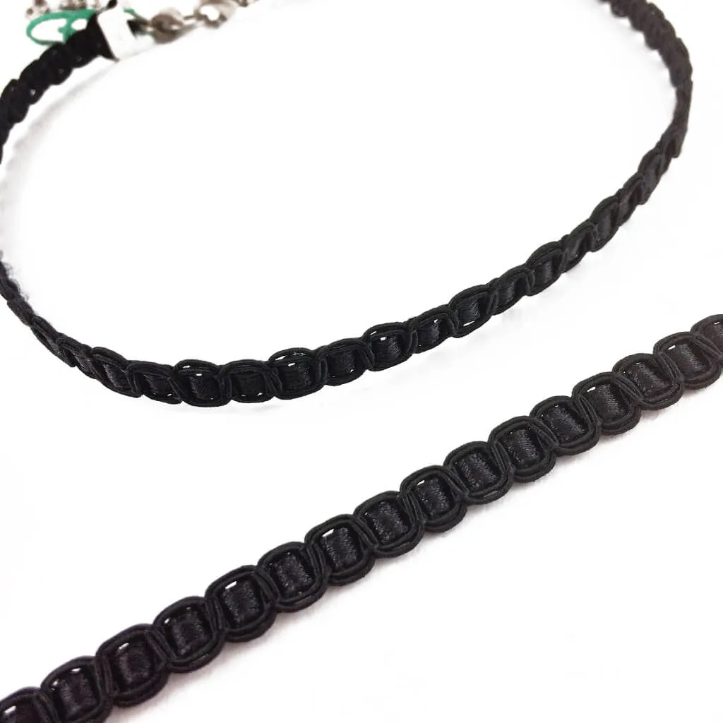 better than basic II // boho simple thin black ribbon choker