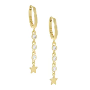 Bezel Star Drop Earring