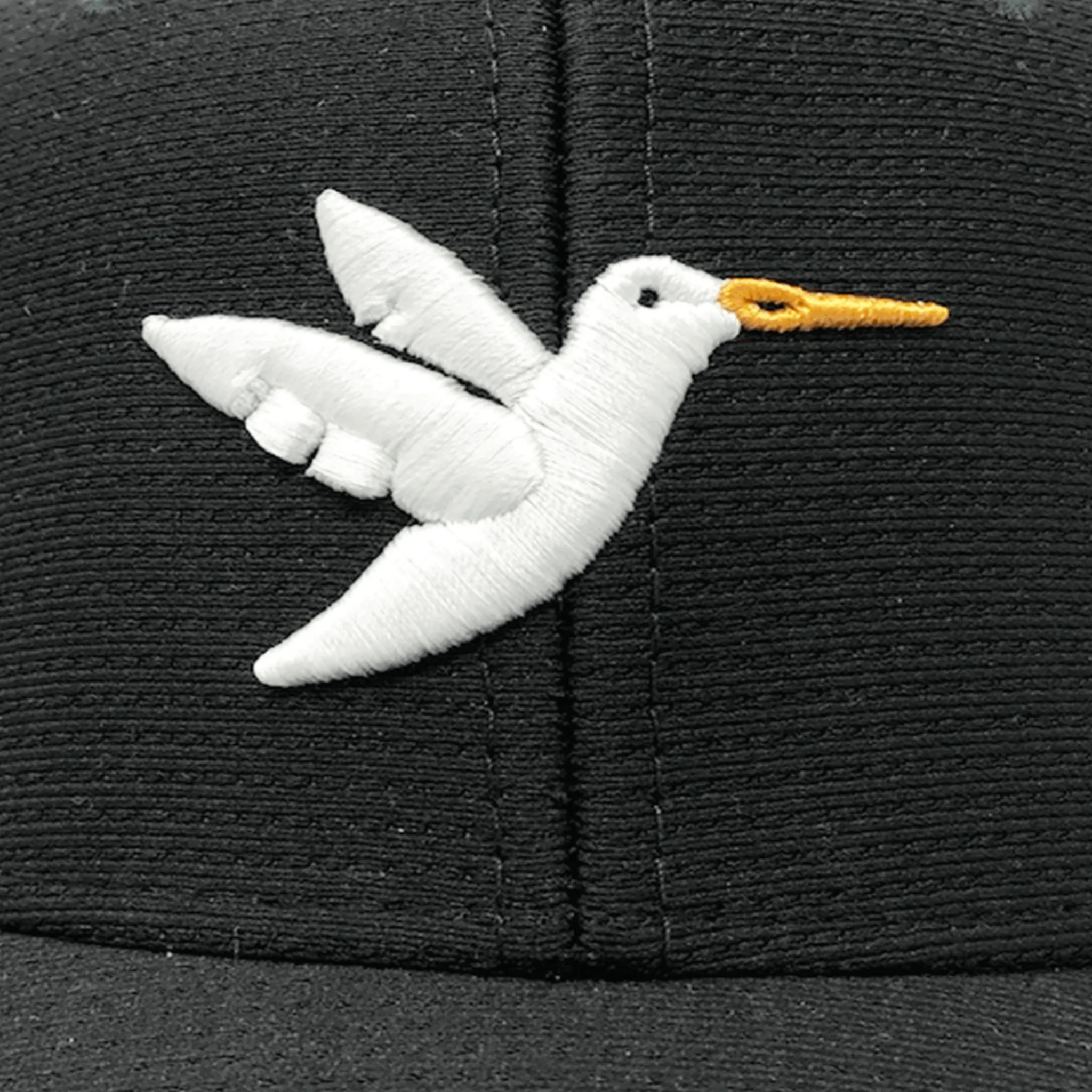 Birdie Threads Black Hat White Birdie