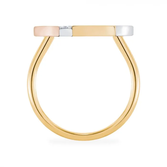 Birks Tri Gold Dare to Dream Circle Ring Size 7