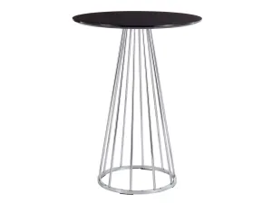 BISTRO HIGHBOY - BLACK W/ CHROME BASE