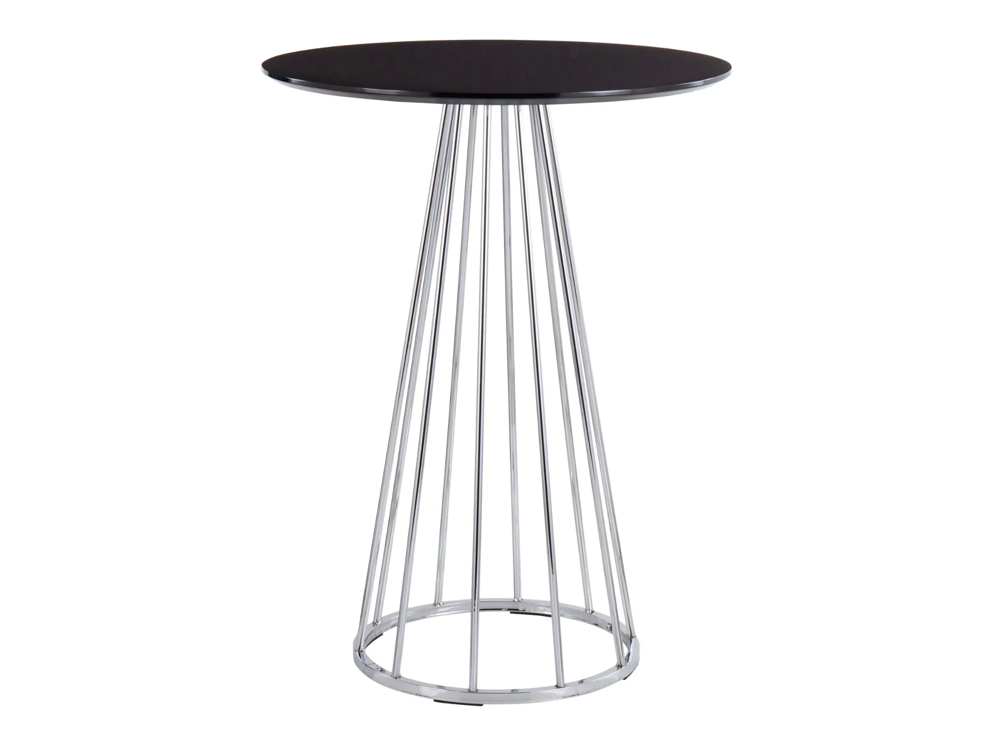 BISTRO HIGHBOY - BLACK W/ CHROME BASE