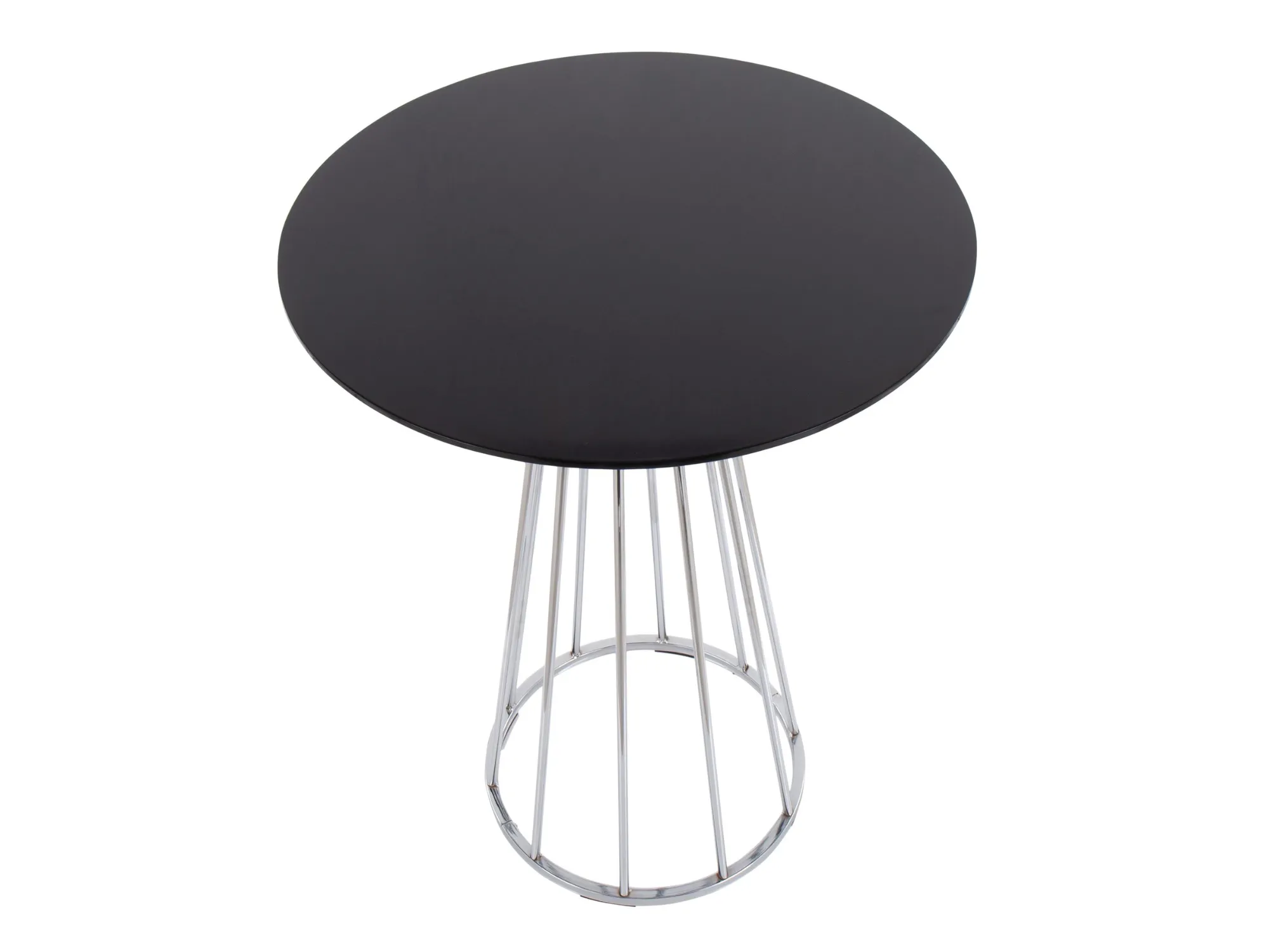 BISTRO HIGHBOY - BLACK W/ CHROME BASE