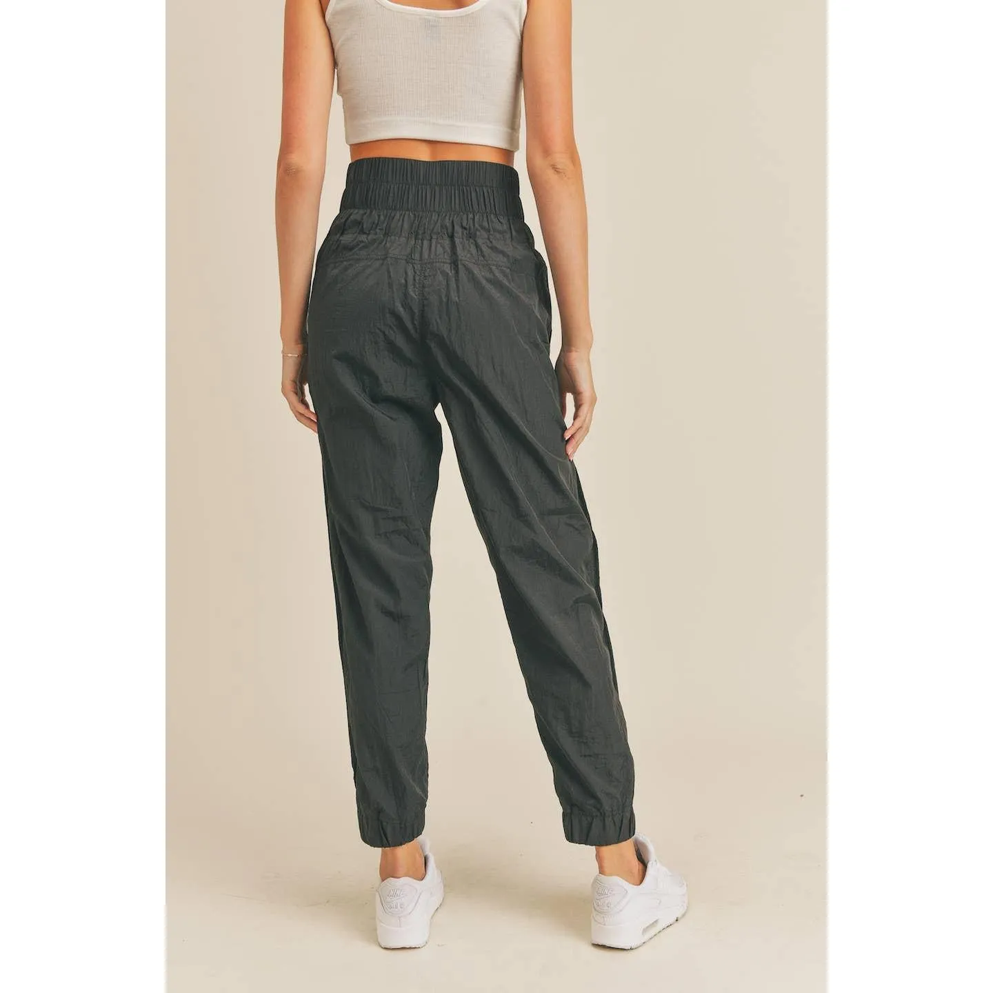 Black High Rise Warm-up Style Jogger [Sizes S-L]
