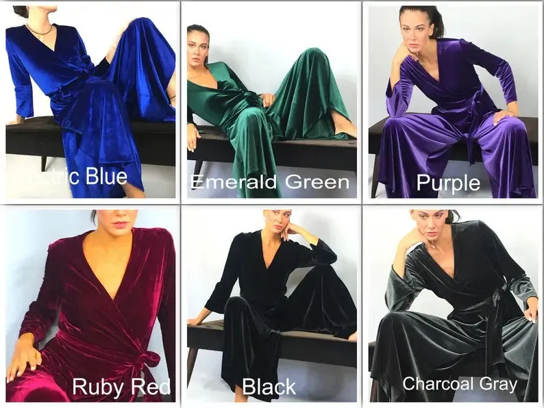 Black Velvet Jumpsuit