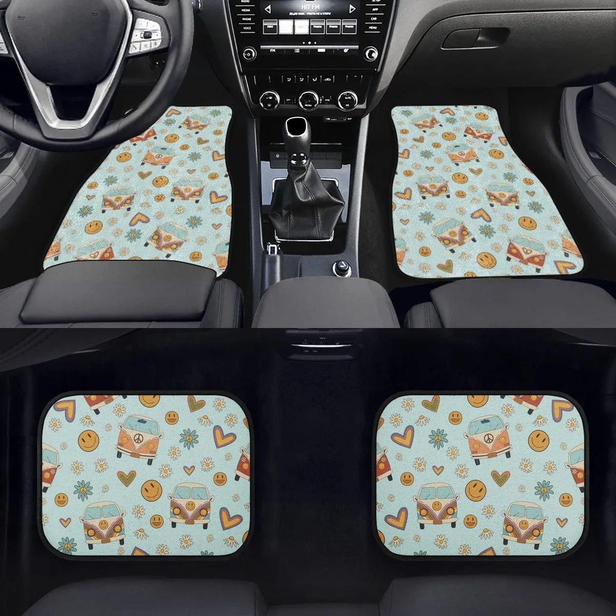 Blue Kombi Van Car Floor Mats