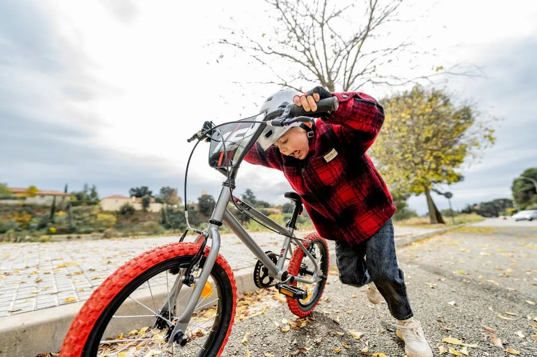 BMX ENFANT 16" WIPE 500 GRIS 5-7 ANS