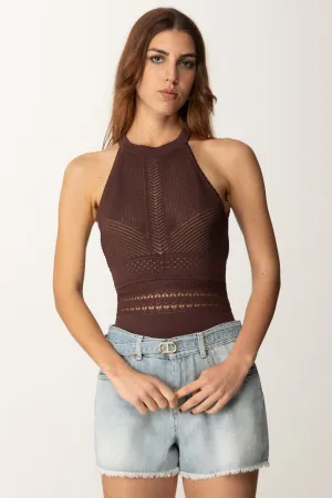 Body In Maglia con Mix Di Punti