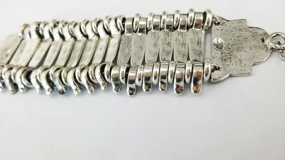 Bohemian Silver Retro Vintage Flower Boho Turkish Jewelry