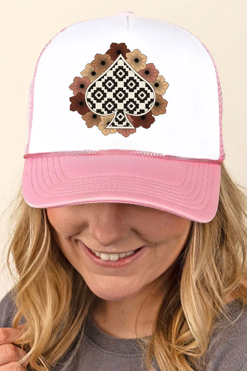 Boho Ace Foam Mesh Back Trucker Cap