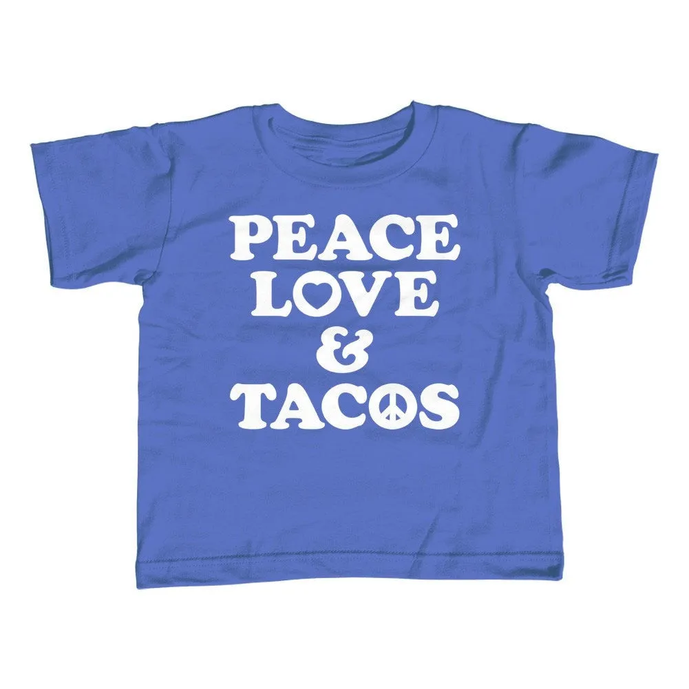 Boy's Peace Love and Tacos T-Shirt