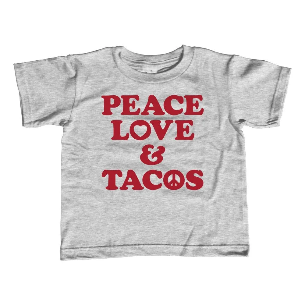 Boy's Peace Love and Tacos T-Shirt