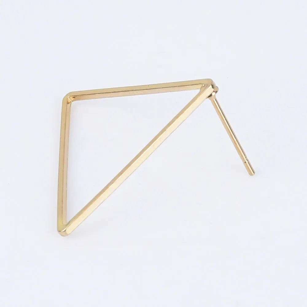 Brass Geometric Empty earrings studs Simple Open Shaped Earrings jewelry minimalist geometric earring stud 10pcs 102522