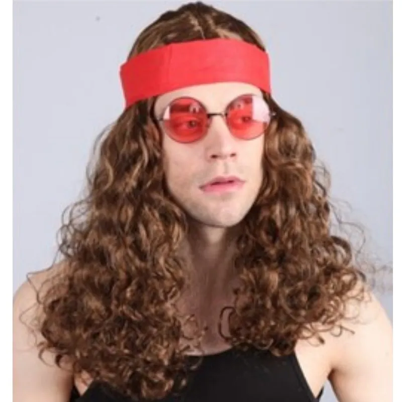 Brown Long Wavy Hippie Wig