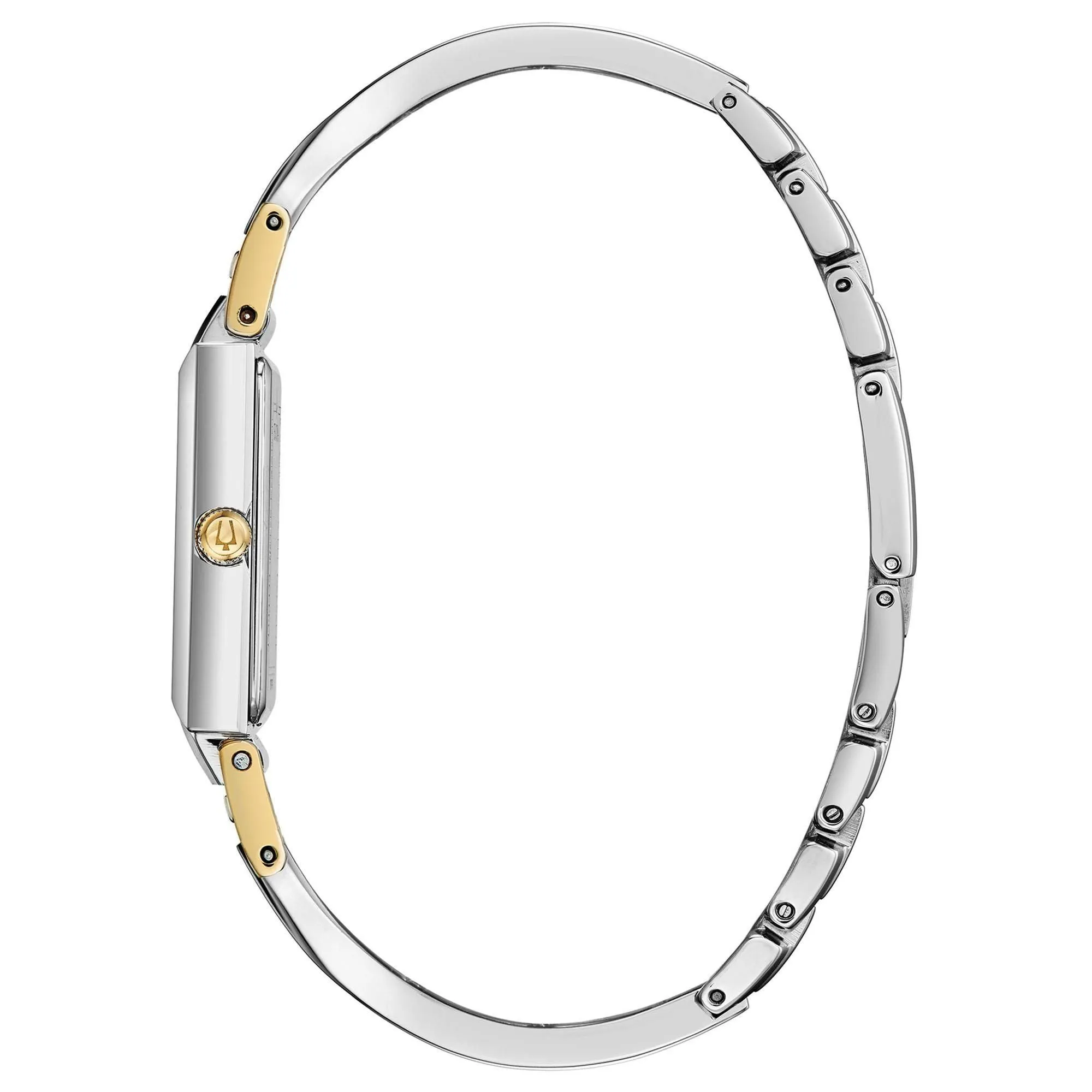 Bulova Ladies' Classic Diamond Accent Two-Tone Stainless Steel Half-Bangle Watch 98P188