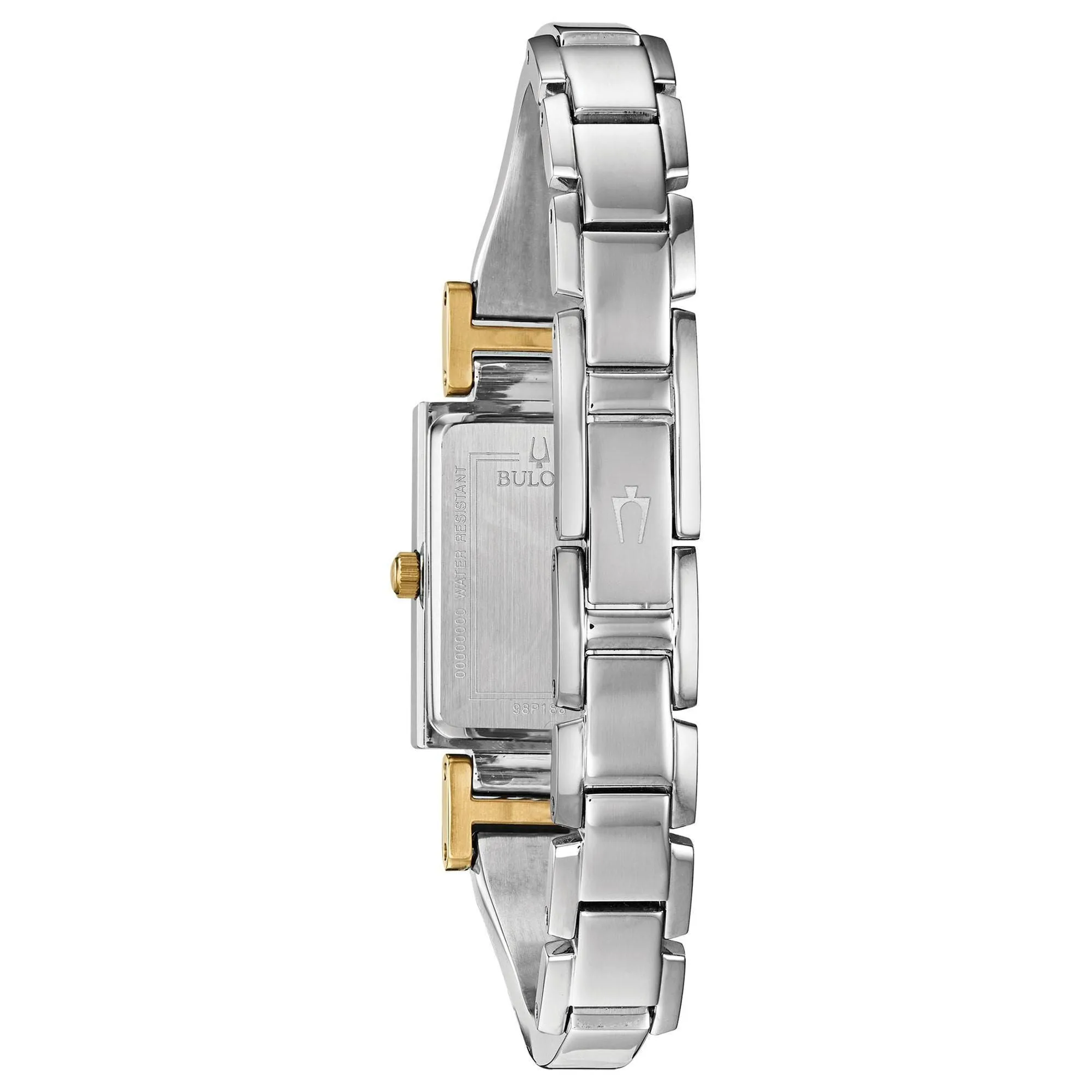 Bulova Ladies' Classic Diamond Accent Two-Tone Stainless Steel Half-Bangle Watch 98P188