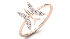 Butterfly Diamond Split Band Ring