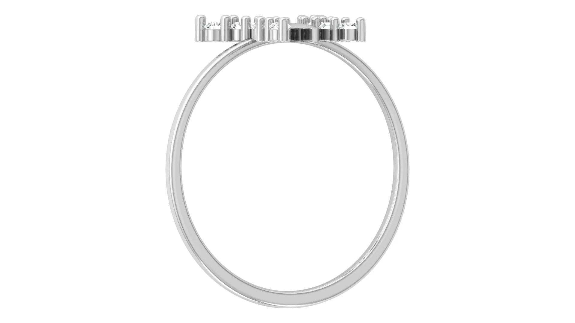 Butterfly Diamond Split Band Ring