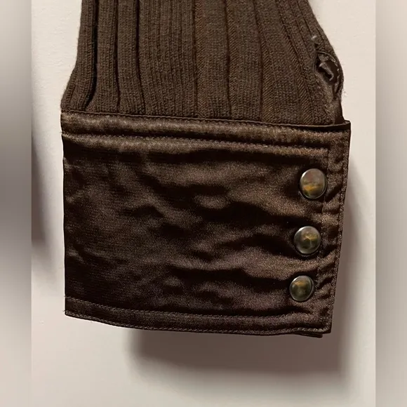 CAbi Retro SILK Sweater JACKET Brown WOMEN Medium