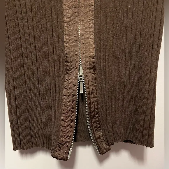 CAbi Retro SILK Sweater JACKET Brown WOMEN Medium