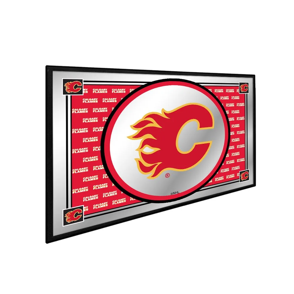 Calgary Flames: Team Spirit - Framed Mirrored Wall Sign