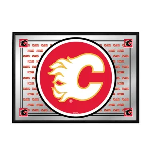 Calgary Flames: Team Spirit - Framed Mirrored Wall Sign