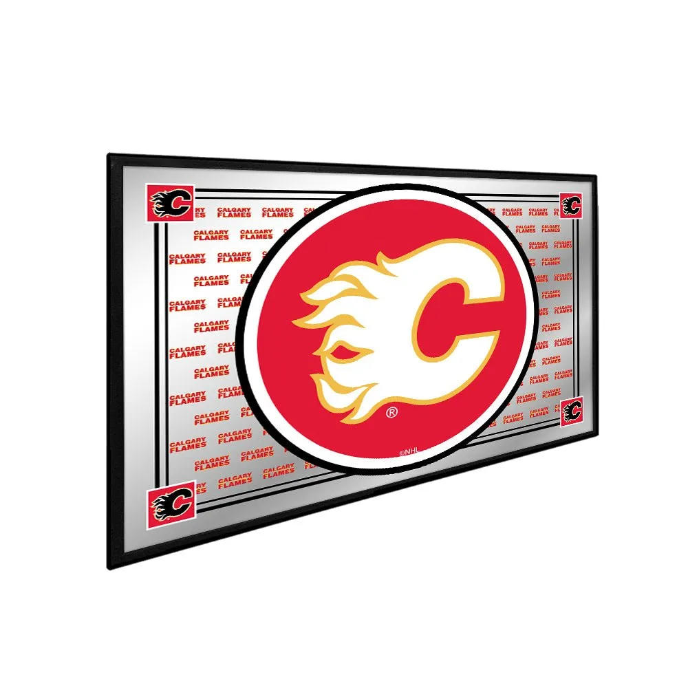 Calgary Flames: Team Spirit - Framed Mirrored Wall Sign