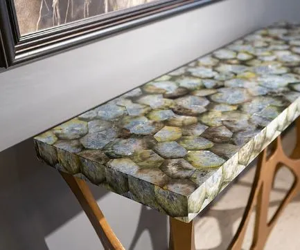 Calloway Console, Silver Mother of Pearl Shell - Made Goods