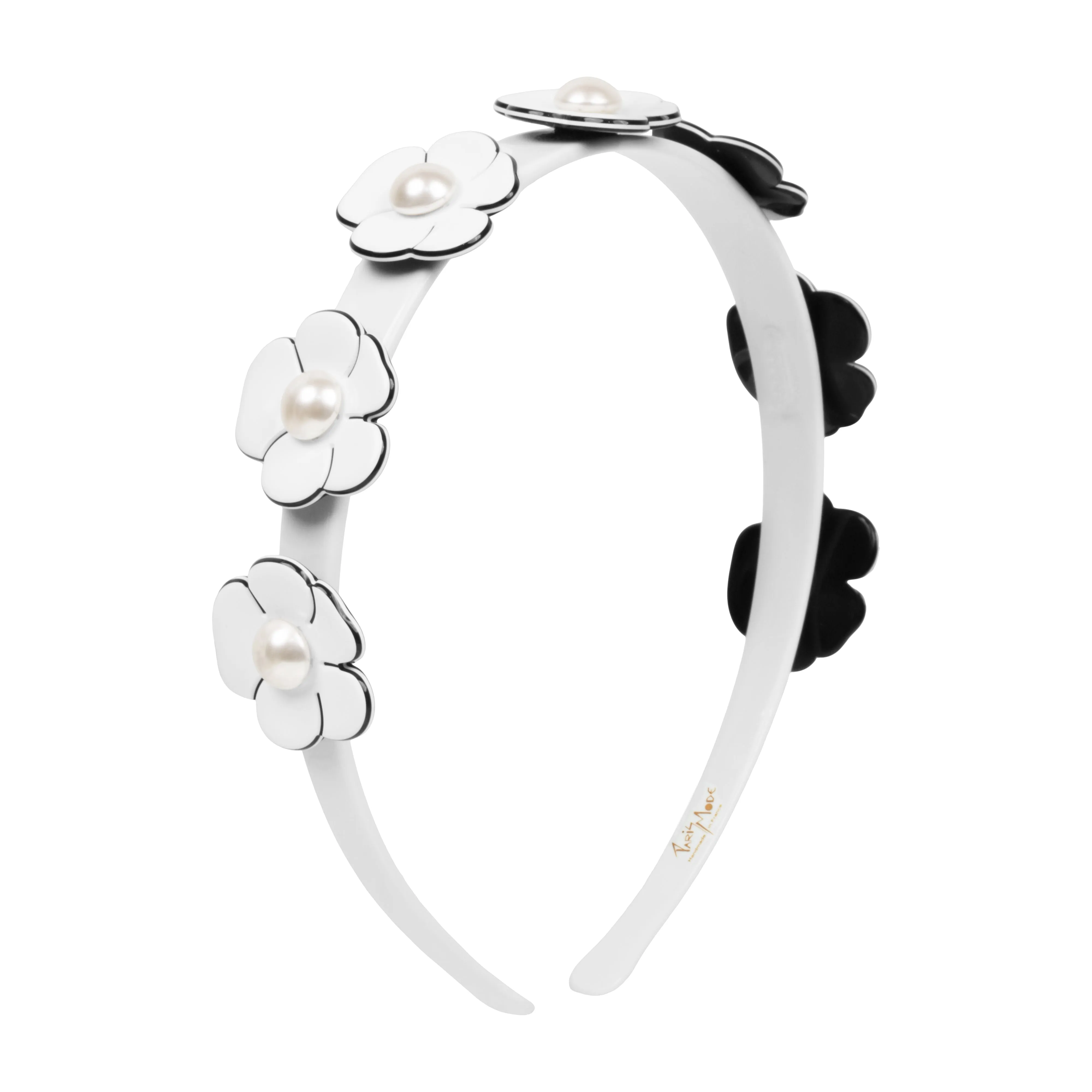 Camellia Pearl 1.5 cm White Alice Band