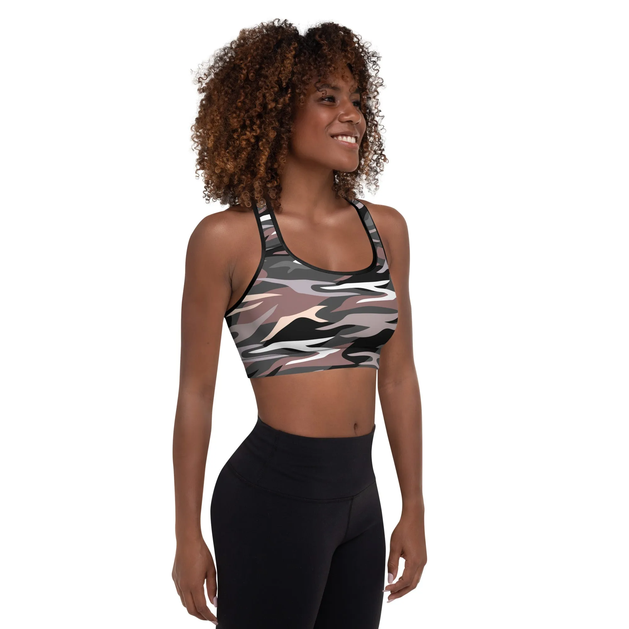 Camouflage Padded Sports Bra