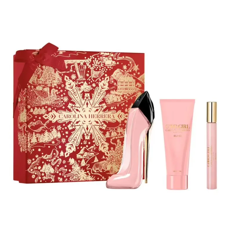 Carolina Herrera Good Girl Blush For Women Set EDP 80ml   EDP 10ml  Body Lotion 100ml