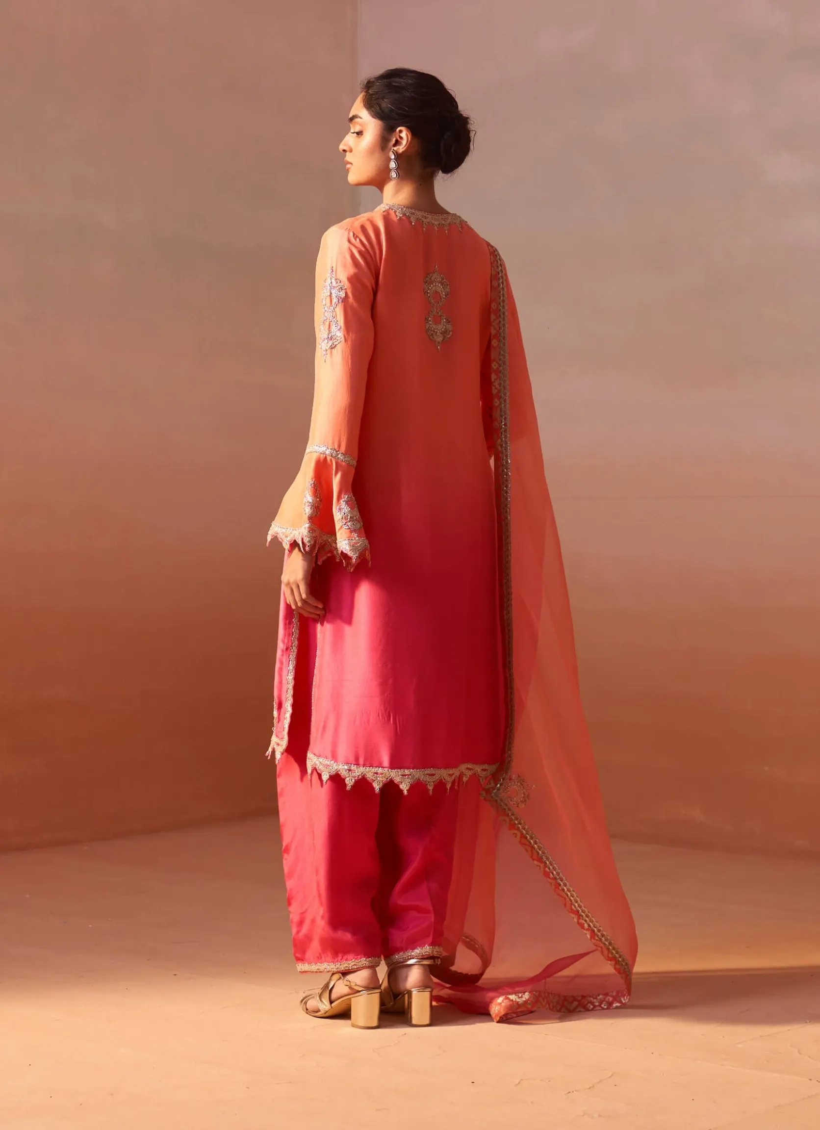 Carrot orange kurta and salwar set