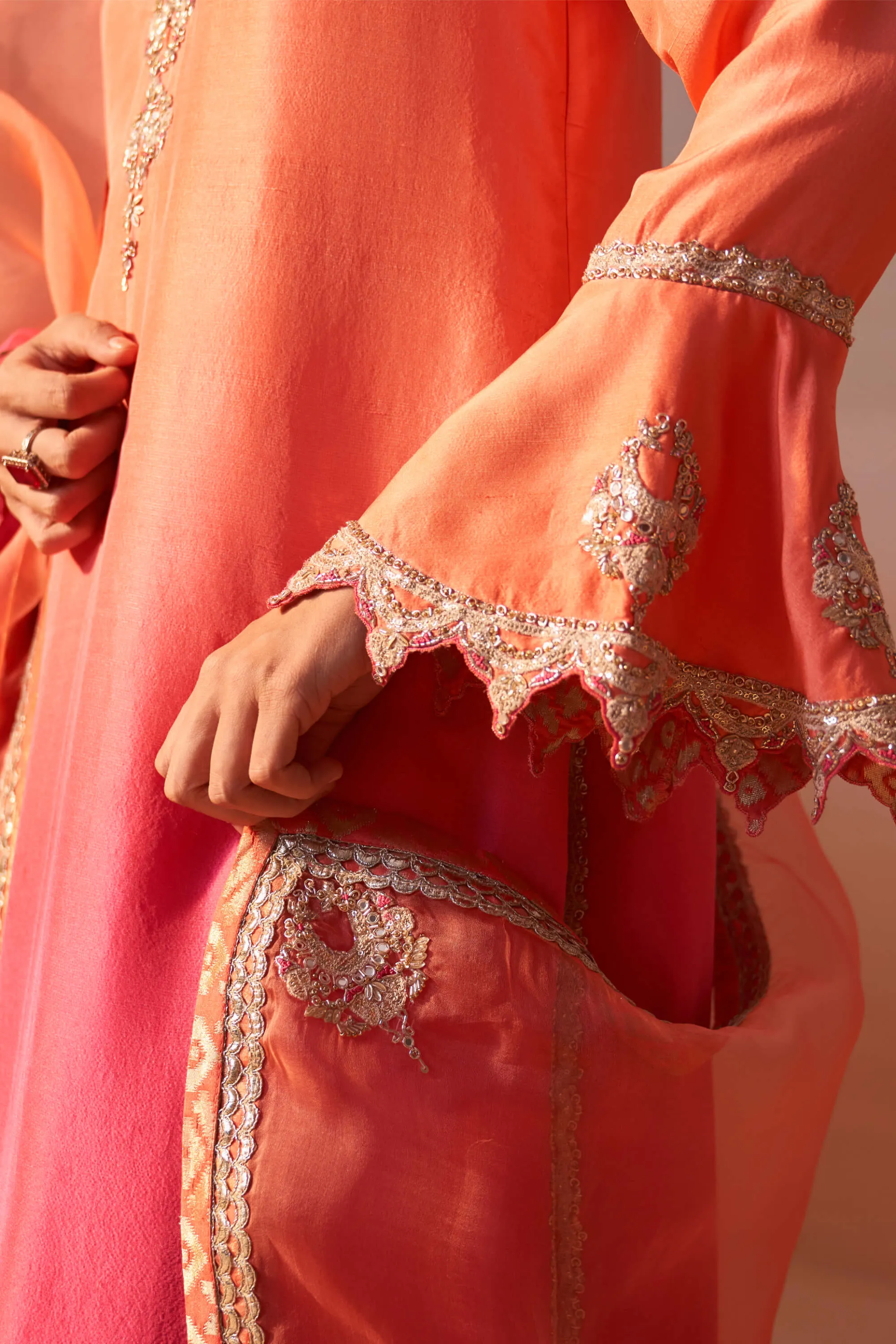 Carrot orange kurta and salwar set