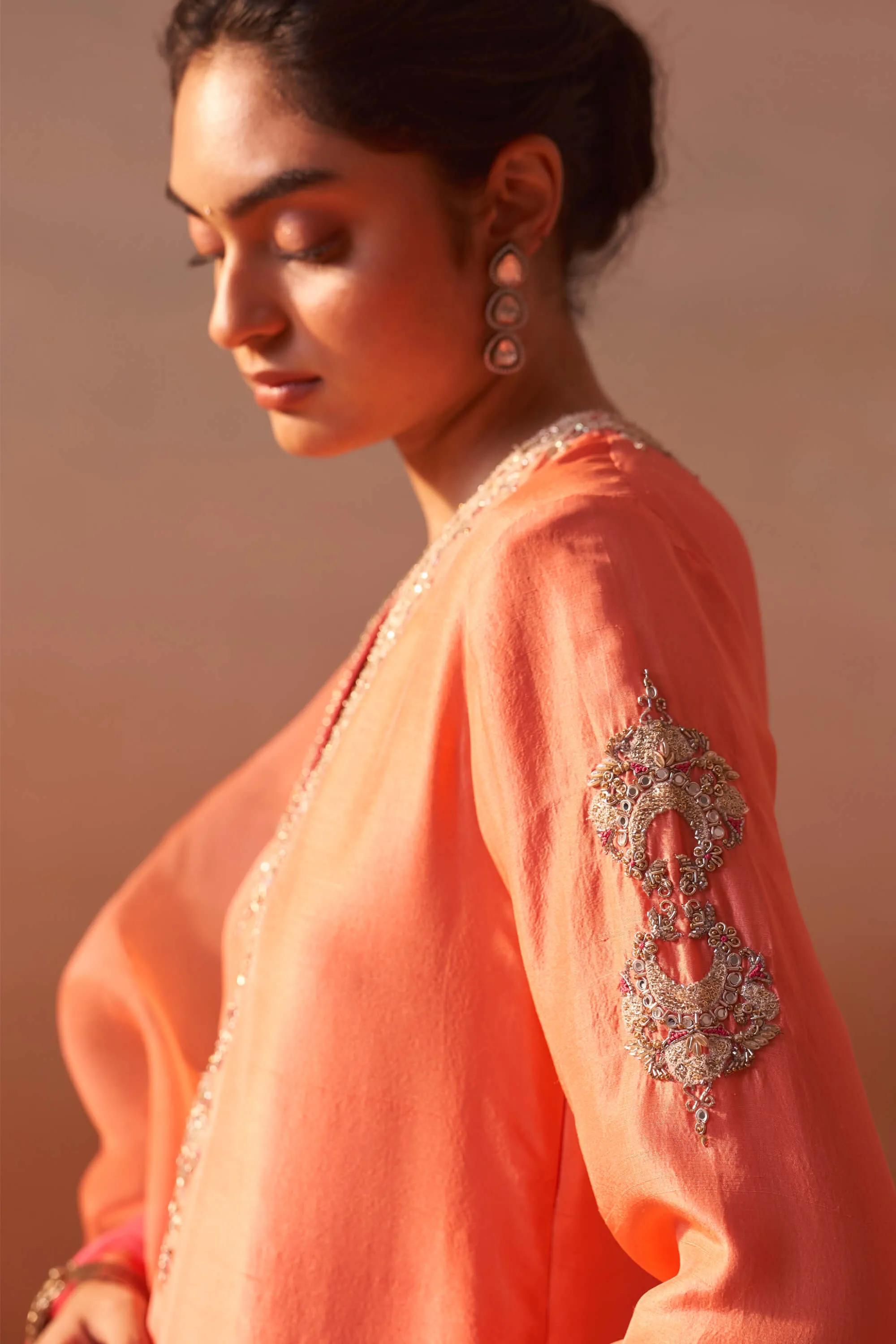 Carrot orange kurta and salwar set