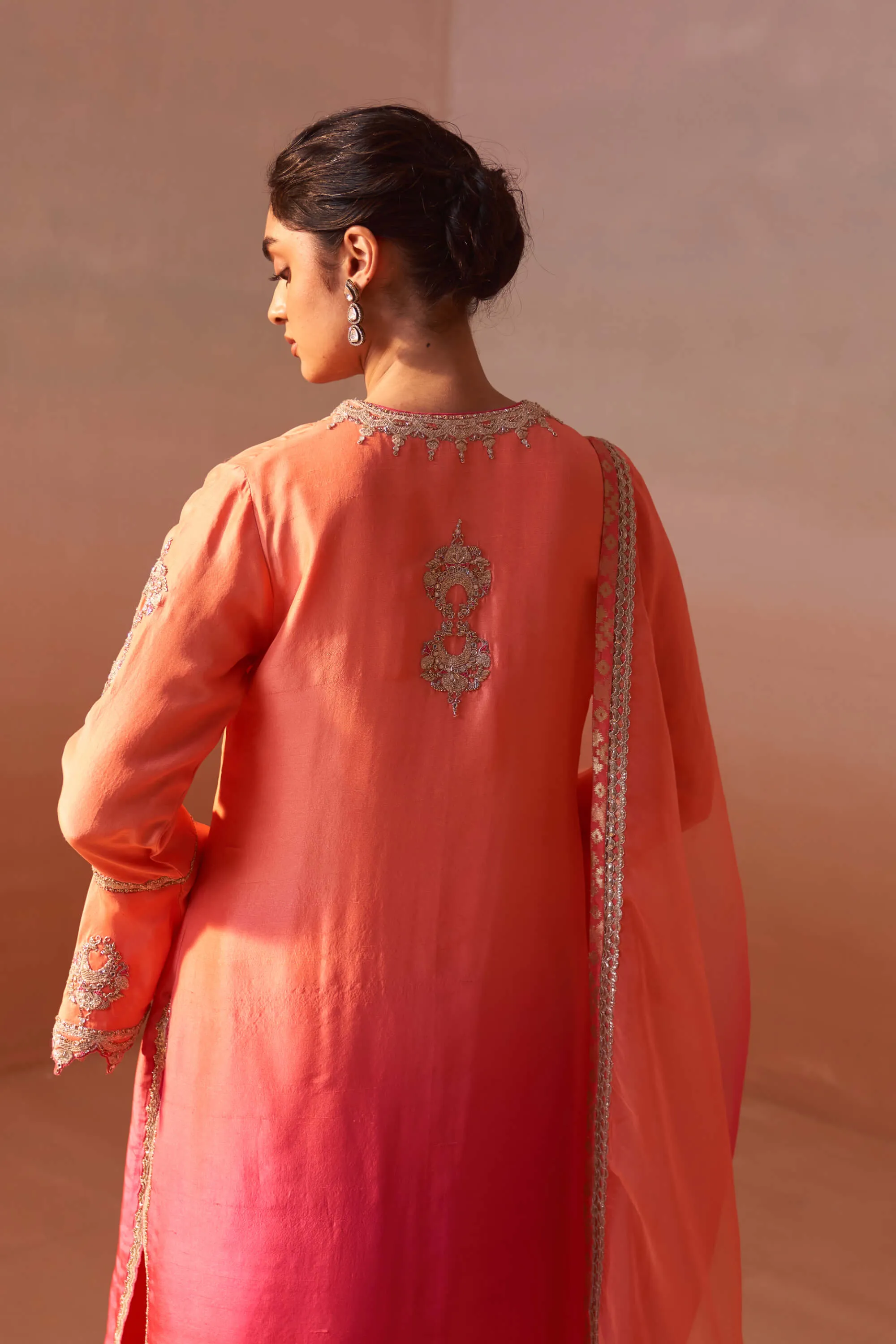 Carrot orange kurta and salwar set