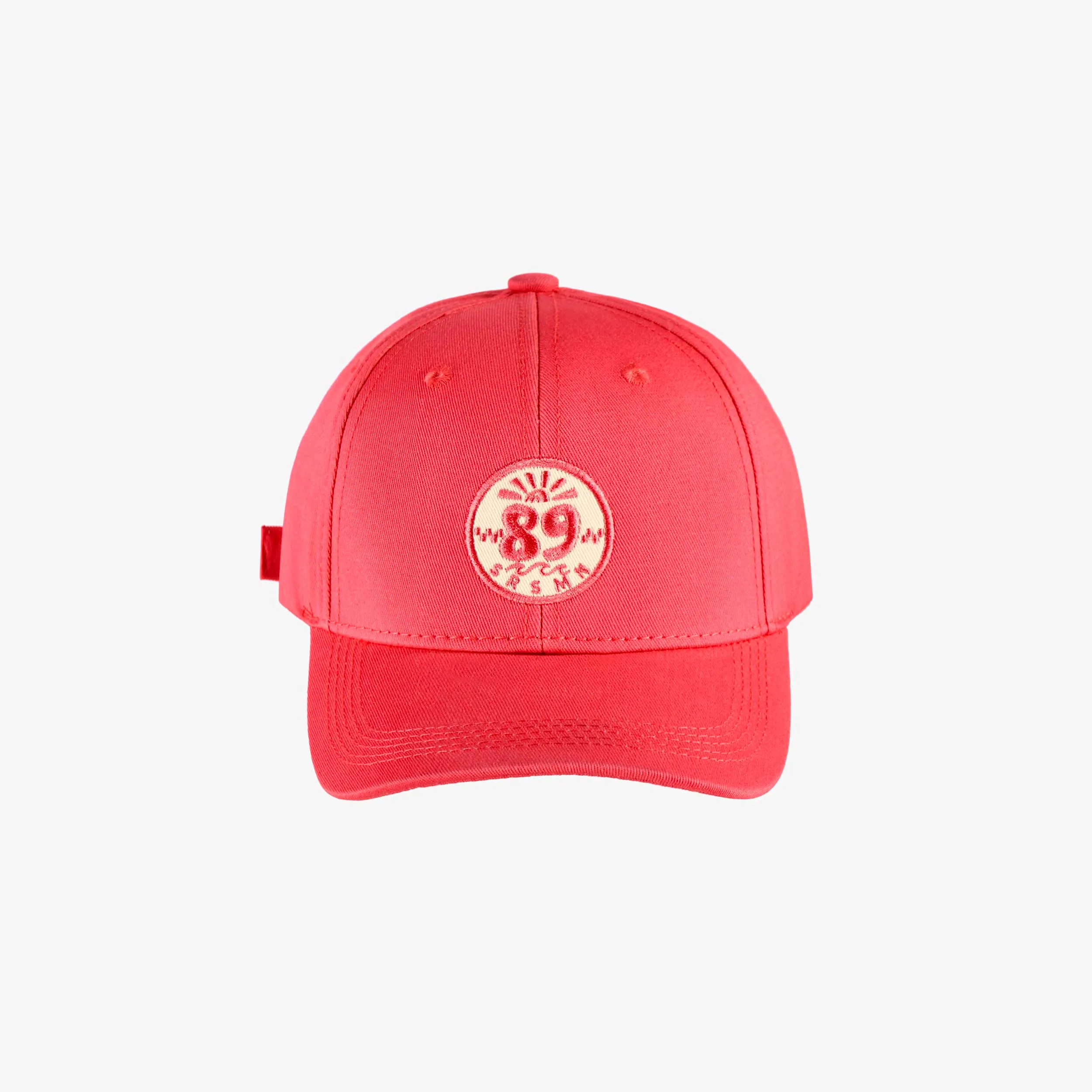 Casquette rose à visière arrondie, bébé|| Pink cap with rounded peak, baby