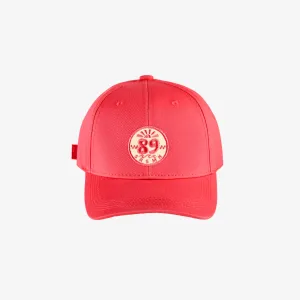 Casquette rose à visière arrondie, bébé|| Pink cap with rounded peak, baby