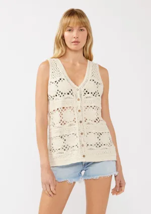 Catalina Crochet Floral Vest